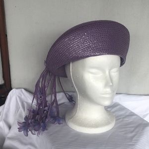 Vintage Jack McConnell Lavender Woven Hat